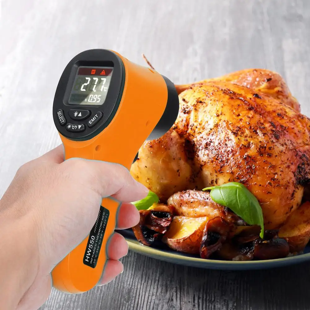 

Display Digital Thermometer Non-contact Temperature Tester Industrial IR Laser Point Temp Test-tool