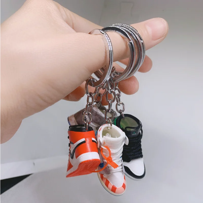 5CM Creative 3D Mini Winged Basketball Shoes Three-dimensional Model Keychain Sports Shoe Lovers Souvenir Keyring 2022 Year Gift ladies halloween costumes