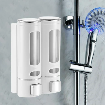 

Wall Mount Soap Dispenser Manual plastic Liquid soap dispenser Single 400ML Double 800ML Bathroom Restroom Hotel Supplies