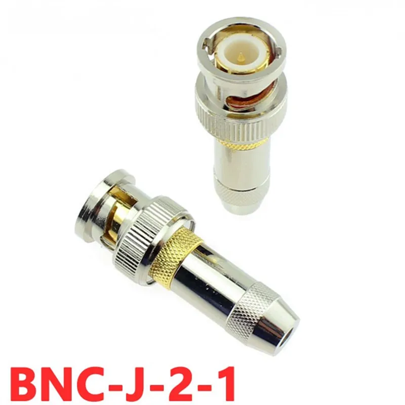 20pcs BNC75-2 BNC-J video head BNC-J-2-1 Q9 monitoring interface 2M two mega coaxial cable connector welding type gold-plated |