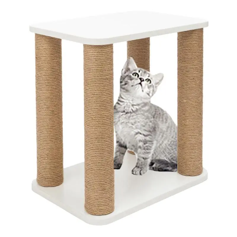 

Nordic Style Wood Hemp Rope Cat Tree Cat Climbing Frame Cats Jumping Toy