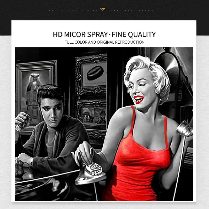 KUSTOM ART Quadro da Parete Serie i Grandi del Cinema Marilyn Monroe Stampa su Legno 25x18 cm