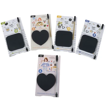 

2019 New Black Color Sticky Notes With Fluorescent Pen Set 50 Sheets Creative Office Stationery Self-Adhesive Note Pads