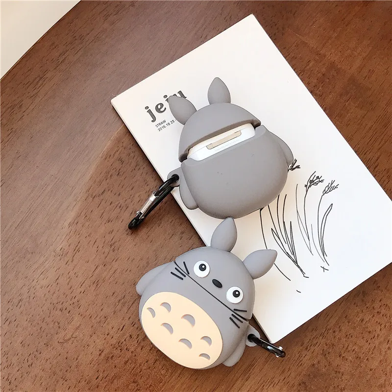 Мультфильм аниме Тоторо авокадо брелок Bluetooth наушники чехол для Airpods милый защитный Брелок «Обложка» для Airpods аксессуары