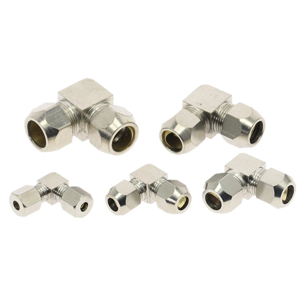 1pcs Brass Oil Pipe Fitting 4mm 6mm 8mm 10mm 12mm 14mm Pipe Od Elbow 90