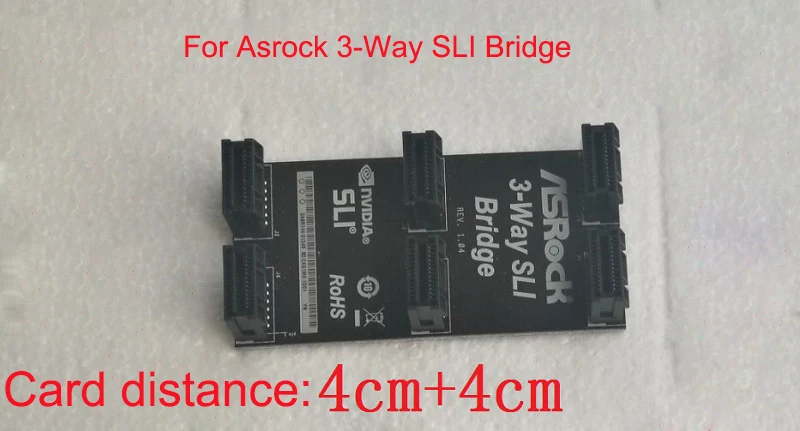 Новинка оригинальный видеоразъем для ASRock 3-Way SLI Bridge nVidia Card PCI-E 4 см + видеокарты |