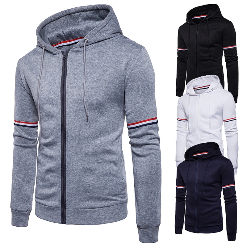

Autumn Zipper Sports Jacket Hoodies Men Classical Sportwear Hoody Pullovers Casual Sweatshirt Zip Up Hoodie Mens Trend Tracksuit
