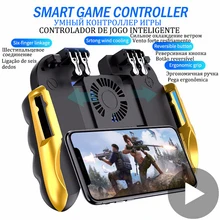 PUBG denetleyici tetik ücretsiz yangın kontrol telefon Gamepad Joystick Android iPhone cep oyun pedi Smartphone oyun Pupg Pugb