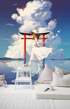 

[Self-Adhesive] 3D Girl By The Sea 32598 Japan Anime Wall Paper mural Wall Print Decal Wall Murals