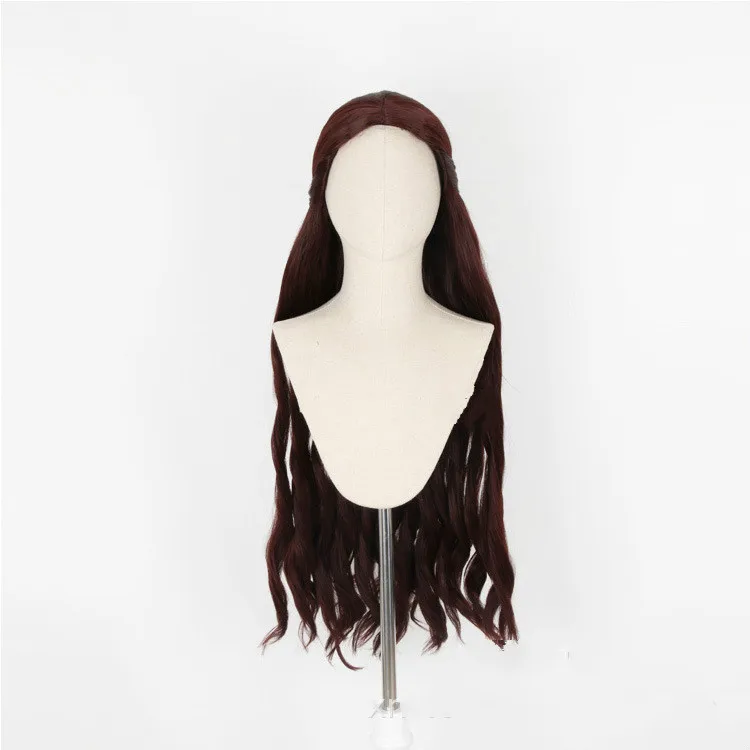 Парик для косплея из Игры престолов Melisandre, аксессуары для костюма, женские длинные Кудрявые Волнистые парики для фестиваля, вечерние+ Бесплатные парики