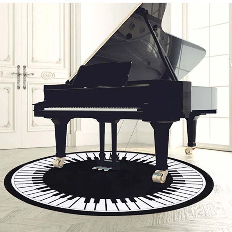 Пианино круглый ковер для спальни гостиной коврик журнальный столик домашное постельное одеяло компьютерный стул коврики Диаметр 80/100/120 см