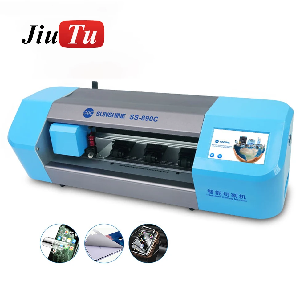 SS-890C Auto Cutting Machine Flexible Hydrogel Film For Mobile Phone Table Screen Front Protective Back Film Cut Sticker