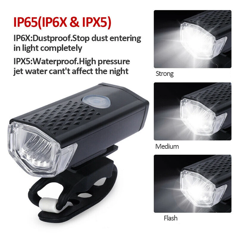 Rechargeable LED Bike Light Front Bicycle Light USB Flashlight For Bicycle Lantern Cycling Headlight Waterproof Bike Accessories