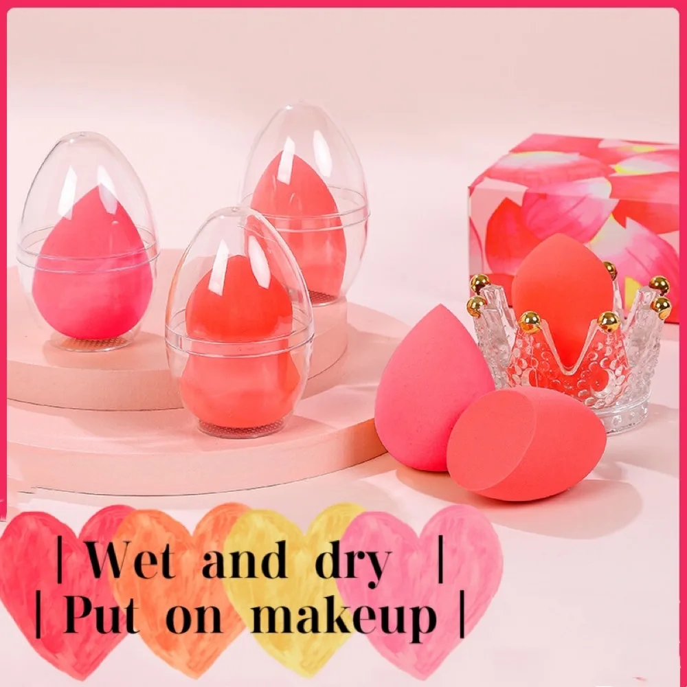 

Beauty makeup egg set non-latex becomes larger in water and wet and dry dual-use puff set gourd water droplet obliquely cut puff