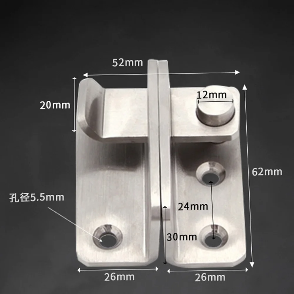 

Left /Right Stainless Steel Door Bolt Latch Slide Catch Lock Gate Box Safety