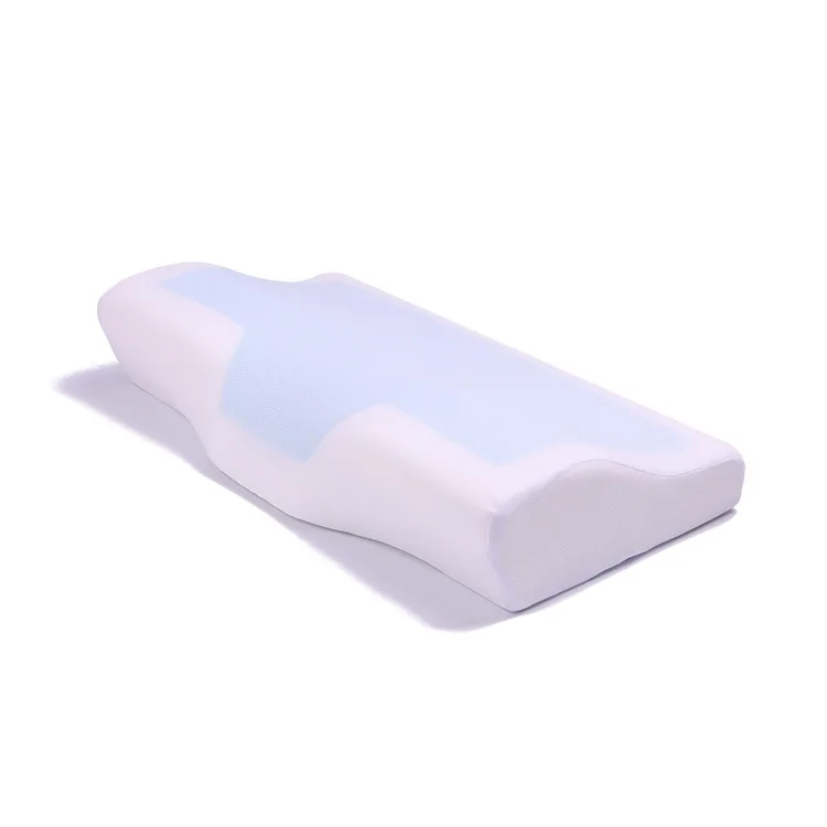 Ортопедическая подушка для сна эргономичный дизайн гель медленный отскок пространство пены памяти летняя Удобная защита подушка для ухода за шеей - Цвет: Белый