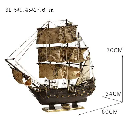95*17*95 см Деревянная Классическая Черная жемчужина масштабная модель кораблей парусник антикварная полуфабрикатная Сборка строительные наборы украшения - Color: A- small size