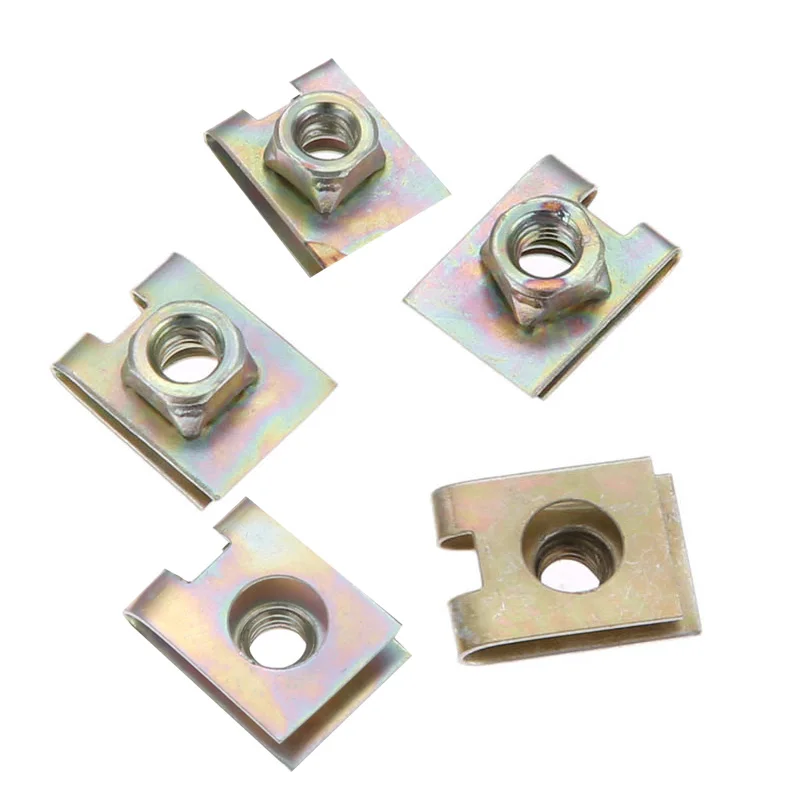 

10pcs 6mm M6 Tread Panel Spire Nut Fairing Clip Fastener Speed Zinc Mounting Clamp for VW xiaobaishu