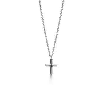 

TTFF Fashion New High Quality Concave Cross Pendant Necklace Glamorous Women's Party Hundred Matching Jewelry Gifts