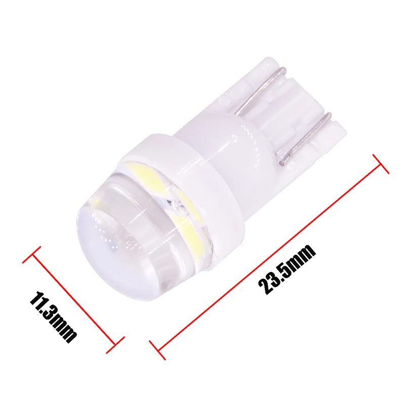 100x T10 силикагель светодиодный 194 W5W 3 светодиодный 501 2835 SMD авто отложным воротником сбоку номерной знак светильник лампа габаритного огня
