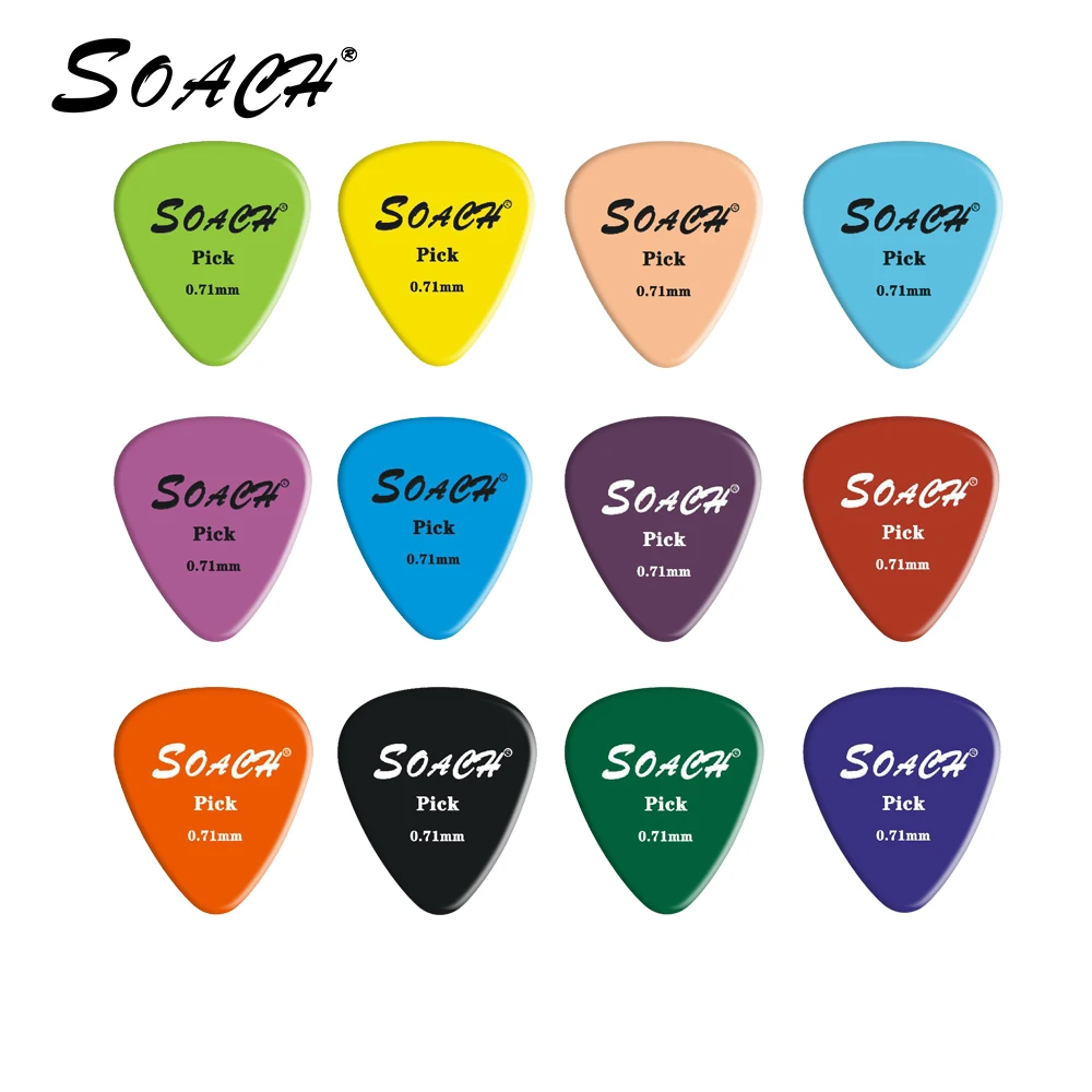 SOACH brand 10pcs/Lot 0.71mm Acoustic guitar picks pattern parts guitar accessories&Ukulele parts pick Music Picks Plectrum