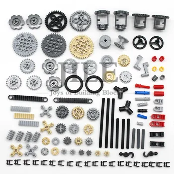

Moc Technic Parts Bulk Gear Cross Axle Pin Conector Wheels Chain Link Car Compatible with Mindstorms Building Bricks Blocks Toys