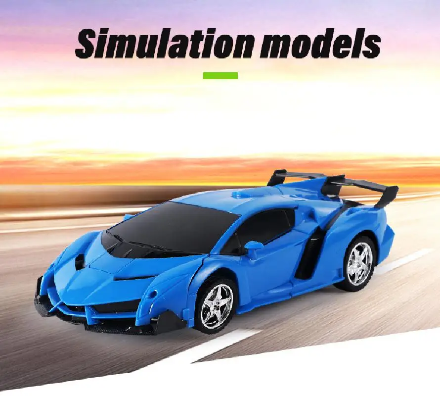 1:18 Rc Deformed Car 2 In 1 Remote Control Robot Transformation Robot Model Remote Control Car Battle Toy Gift Boy Birthday Toy