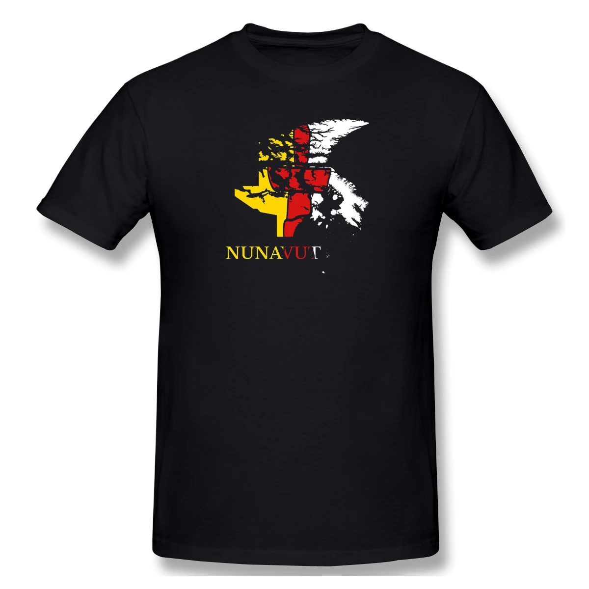 Man Nunavut Flag Map, Nu, Canada Nazionale, Patriottico, Bandiere, Camicia Grafica Divertente Da Viaggio In Europa