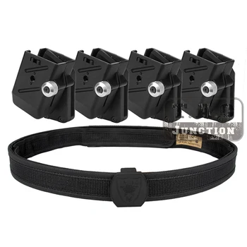 

IPSC USPSA IDPA Competition High Speed Shooting Inner & Outer Belt w/ 4x Universal CR Speed Shooter's Pistol Magazine Pouch