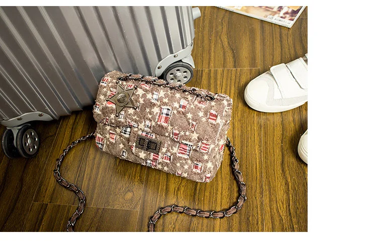2019 Luxury Star Patchwork Denim Handbags Women Bags Designer Brand Flap Chain Crossbody Bag Female Quilted Jeans Shoulder Bags (6)