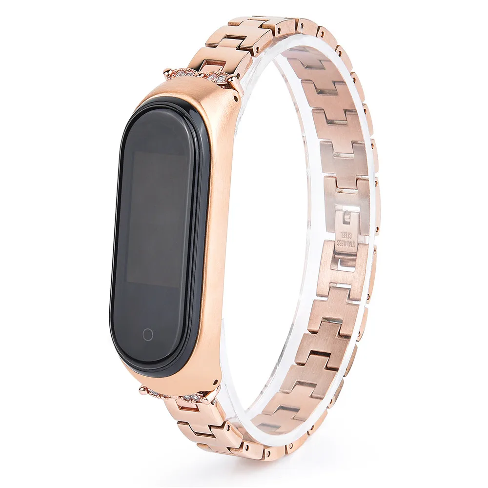 Модный ремешок для часов из нержавеющей стали, чехол для Xiaomi Mi Band 3, высококачественный сменный Браслет для Xiaomi Mi Band 4