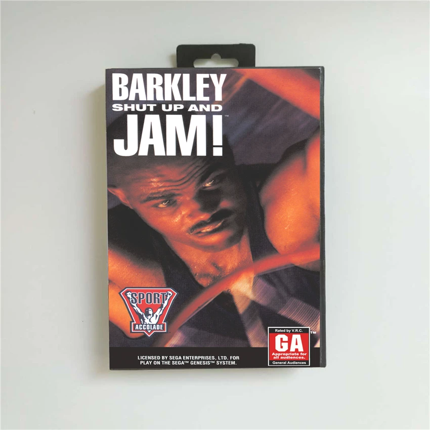 

Barkley Shut Up and Jam! - USA Cover With Retail Box 16 Bit MD Game Card for Sega Megadrive Genesis Video Game Console