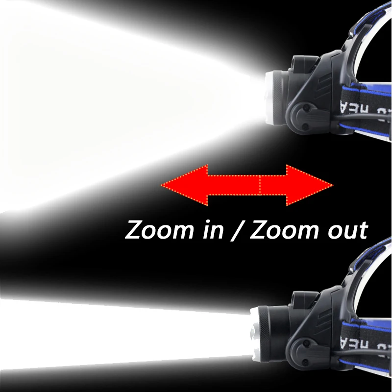Litwod Z20 Ir Sensor XM-L2 U3 T6 5000lm Led Koplamp Koplamp Zoom Verstelbare Hoofd Zaklamp Lamp 18650 Batterij Front Light