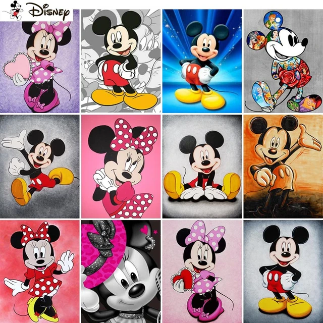 Pintura de diamantes de Disney 5D DIY, mosaico de diamantes de princesa de  dibujos animados, Mickey Mouse, bordado de diamantes de imitación,  imágenes, decoración del hogar, regalo