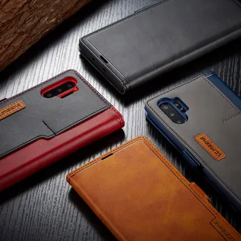 

Elegant Luxury Flip Wallet Case For Samsung Galaxy Note10 Plus 5G Cover Galaxy S10 S9 S8 Shockproof Leather Magnetic Soft Coque