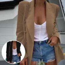 Blazer outono blazer grande gola de virada para baixo formal casual outono blazer para namoro feminino blazer lay coat