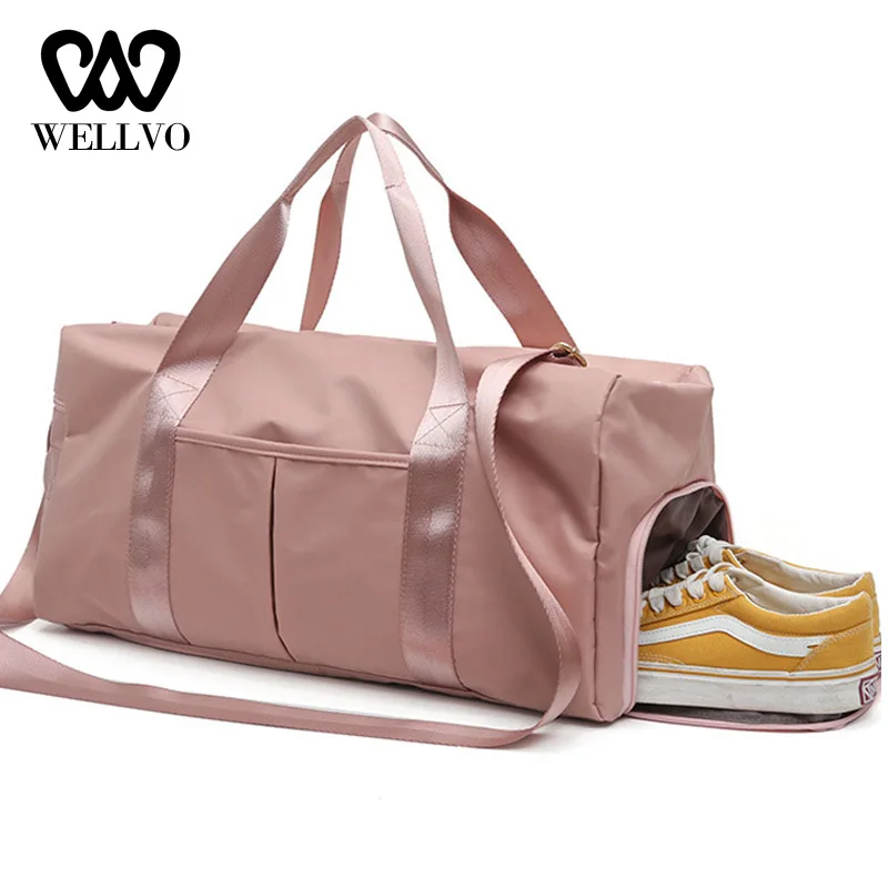 

Fashion Large Capacity Shoulder Bags For Women Shoes Tas Travel Bags Waterproof Nylon Bags Dry Wet Women's Handbags 2019 XA635WB
