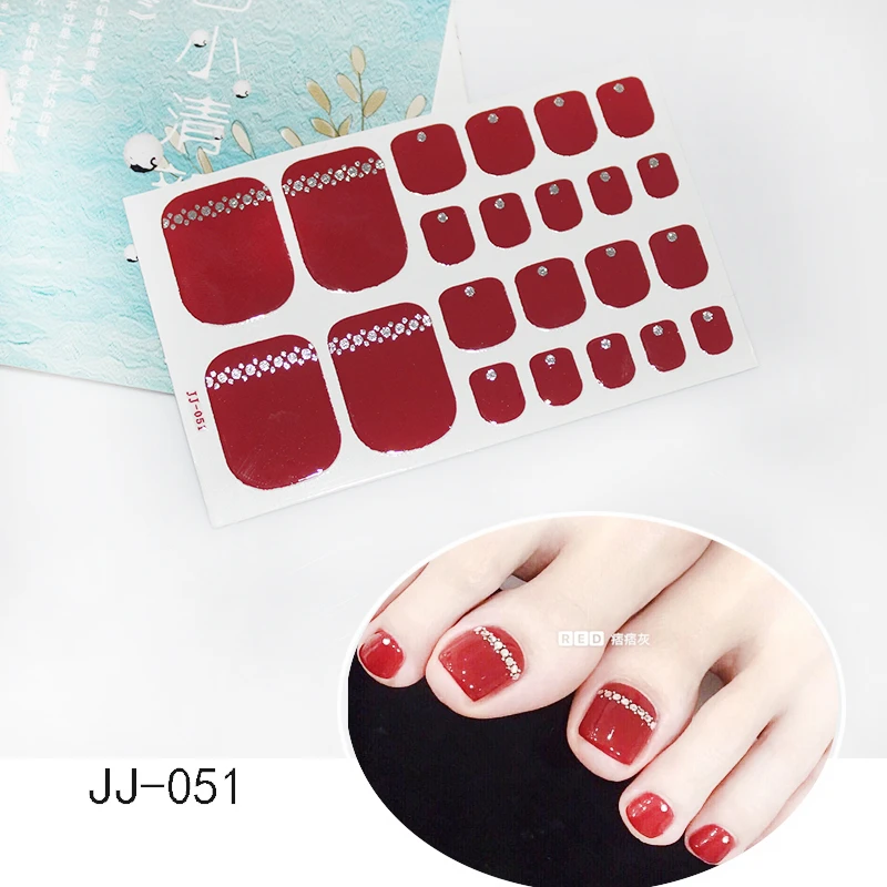 JJ-051 Lamemoria, новые стили, 22 типа, модные стикеры на ногти, предварительно разработанные водонепроницаемые наклейки, полностью обернутые ногти для ногтей, аксессуары для творчества - Цвет: JJ-051