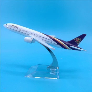 

16cm Thai Airways Boeing 777 Metal Plane Model Thai Airways Decoration Collection Thailand Airlines 777 Airplane Model 1:400