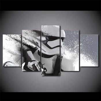 

HD 5 piece canvas art printed Star Wars Painting livingroom wall art canvas poster picture