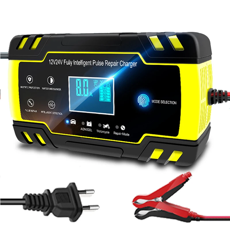12V 24V 8A полностью автоматические зарядные устройства для аккумуляторов цифровой