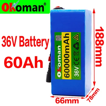 

36V battery 10S4P 60Ah battery pack 500W high power battery 42V 60000mAh Ebike electric bicycle BMS 42v battery