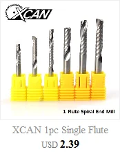 XCAN 1 шт. 1-12 мм с синим покрытием 3 флейты карбида концевые фрезы алюминиевый режущий фрезы Спиральные Фрезы с ЧПУ Концевая фреза