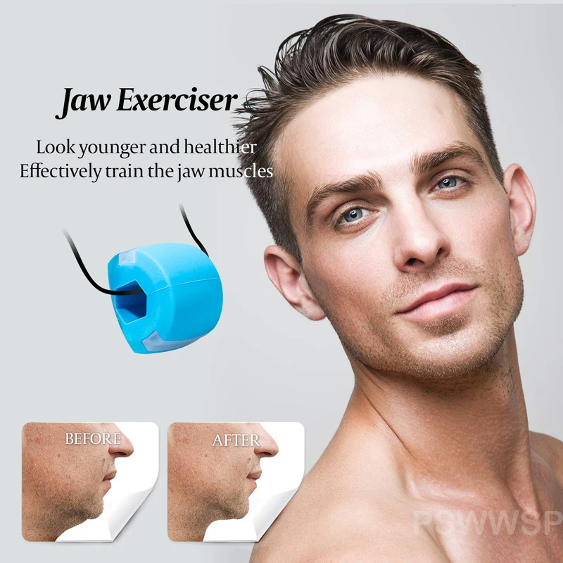 Jaw Exerciser Fitness Face Masseter Double Chin Remover Silica Gel Face Fitness Ball Facial Muscles Trainer Jawline Simulator 3