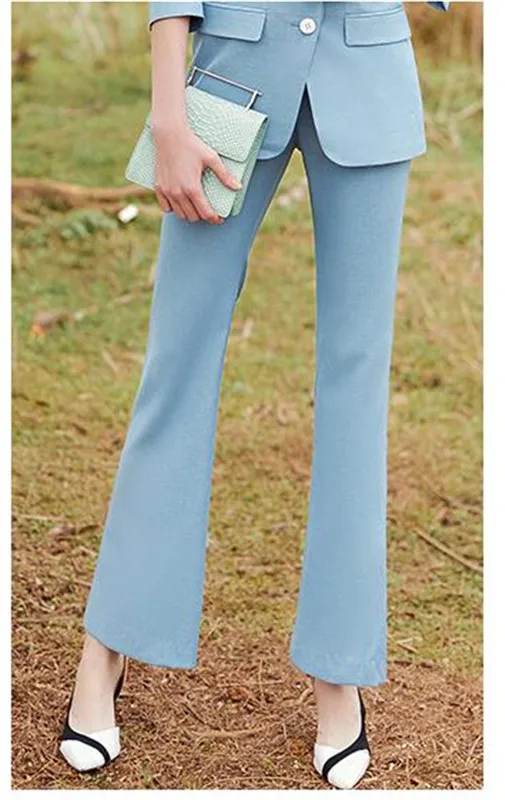 Blue Shawl Lapel Women Suits Plus Size Custom Made Ladies Pantsuit Blazer+Pants For Work Pantsuit Wedding Party ropa de mujer
