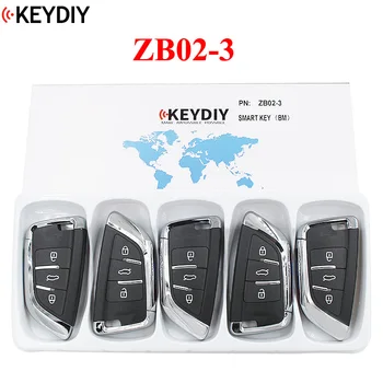 

5PCS,KEYDIY Universal Smart Key ZB02-3 ZB02-4 for KD-X2 Car Key Remote Fit More than 2000 Models
