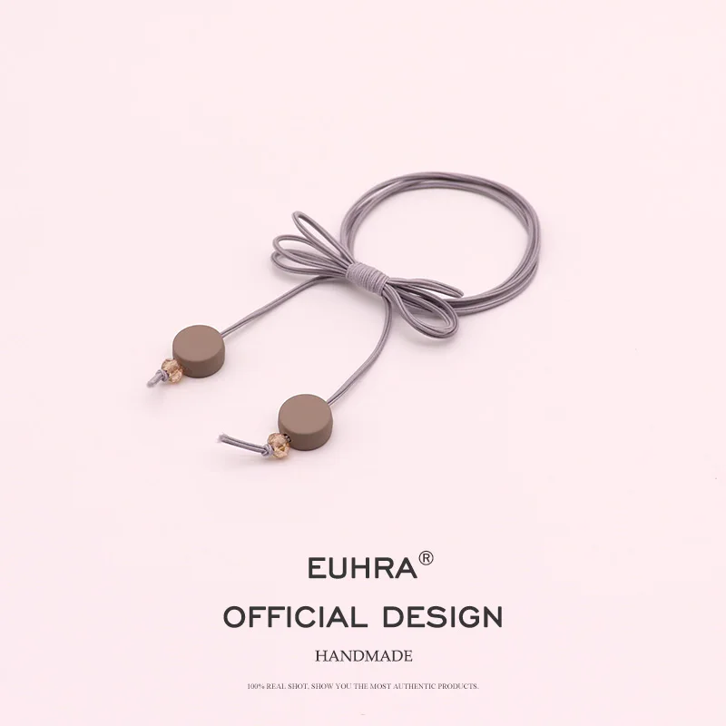 EUHRA, 5 цветов, Кристальные бусины, круглые, очаровательные, эластичные, с кисточками, конский хвост для женщин, лента для волос, для детей, эластичная резинка