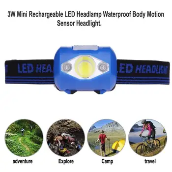 

3W Mini LED Headlamp Waterproof Body Motion Sensor Outdoor Camp Torch Lamp