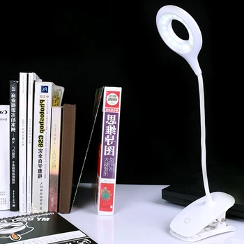 

LED Clip Recharge Table Lamp Foldable Students Study Reading Light Lamp Switch Touch Switch Desk Lamps Desk Lamps