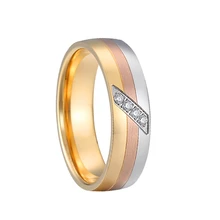 Love Alliance титановые Свадебные кольца из нержавеющей стали для женщин золотого цвета кольцо обручальное ювелирные изделия